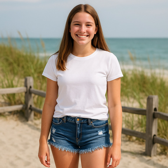 Unbranded Pants - Hot Pants Booty Shorts SZ 28 (6) Cut Off Blue Denim Jean Stretch Distress Sexy